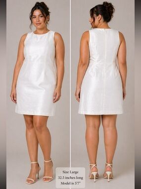 Gat Rimon sleeveless white dress nwt ecru shaya size 3 = large